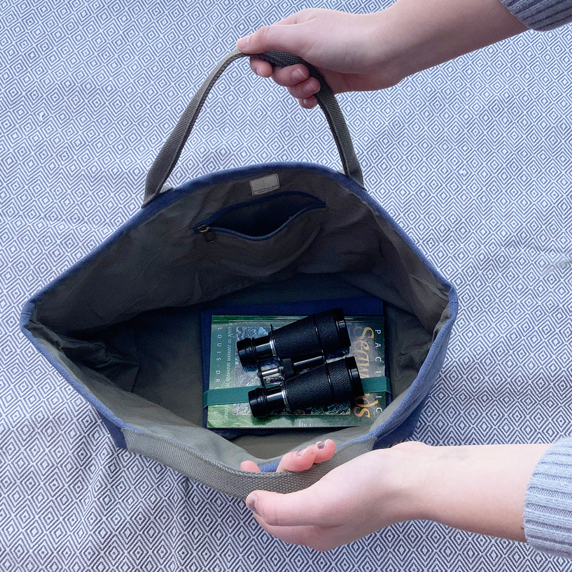 Market Tote</br><i><small>(Cobalt/ Stone)</i></small>